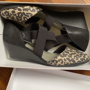Anne Klein Sport leopard print wedge heel